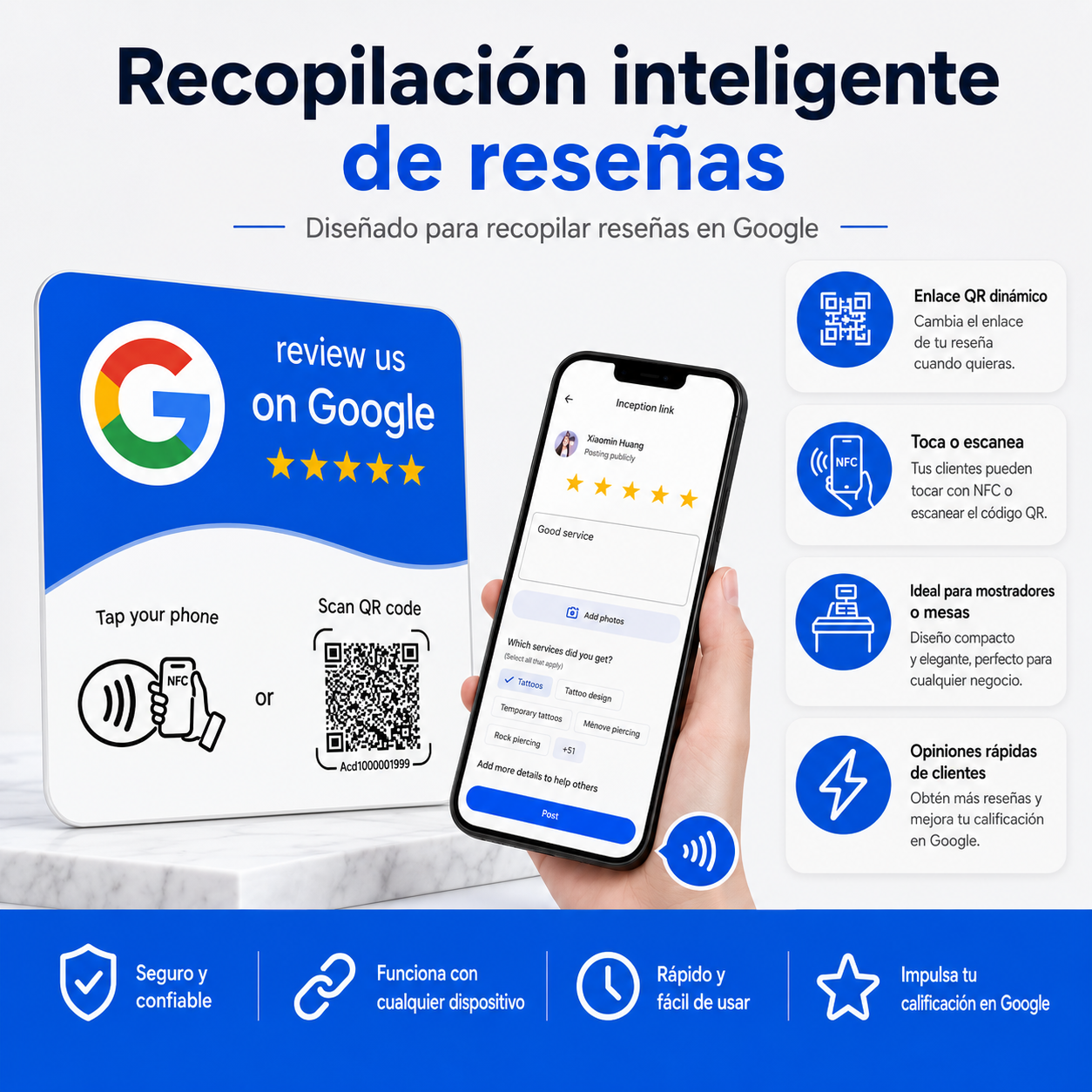 Reviews Card - Tarjeta de Reseñas